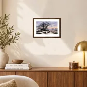 Caspar David Friedrich | Megalitisk grav om vinteren - 1824 | Gallery Edition | Indrammet kunsttryk | Romantic 