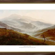 Caspar David Friedrich | Landskab i Riesengebirge med stigende tåge - 1820 | Gallery Edition |  Indrammet kunsttryk | Romantic 