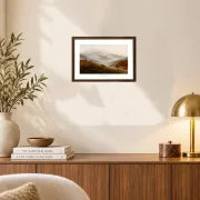 Caspar David Friedrich | Landskab i Riesengebirge med stigende tåge - 1820 | Gallery Edition |  Indrammet kunsttryk | Romantic 