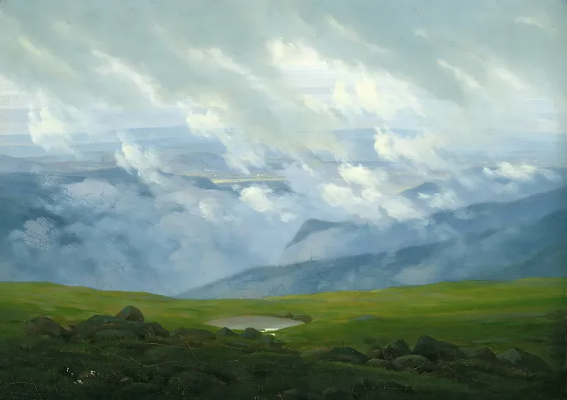 Caspar David Friedrich | Driftende skyer - 1820 | Indrammet kunsttryk | Romantic | formida