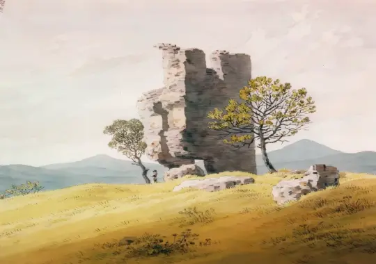 Caspar David Friedrich | Tårnruiner - 1828 | Indrammet kunsttryk | Romantic | formida