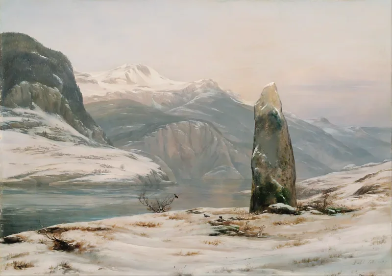 Caspar David Friedrich | Vinter på Sognefjorden - 1827 | Indrammet kunsttryk | Romantic | formida