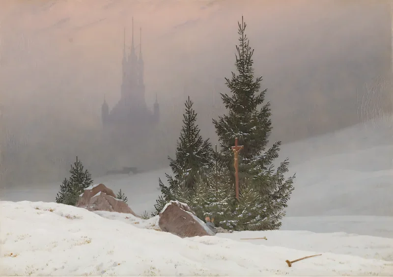 Caspar David Friedrich | Winterlandschaft - 1811 | Gerahmter Kunstdruck | Romantik | formida