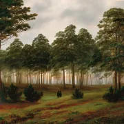 Caspar David Friedrich | Aften - 1821 | Indrammet kunsttryk | Romantic | formida