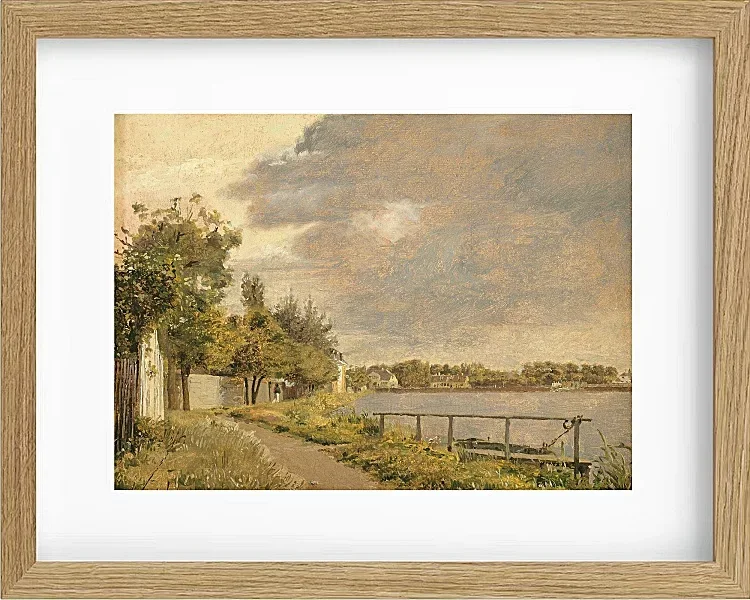 Christen Købke - Ansicht von Dosseringen in der Nähe des Vororts Østerbro draußen 1844 | Giclée Kunstdruck gerahmt