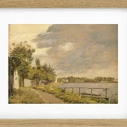 Christen Købke - Ansicht von Dosseringen in der Nähe des Vororts Østerbro draußen 1844 | Giclée Kunstdruck gerahmt