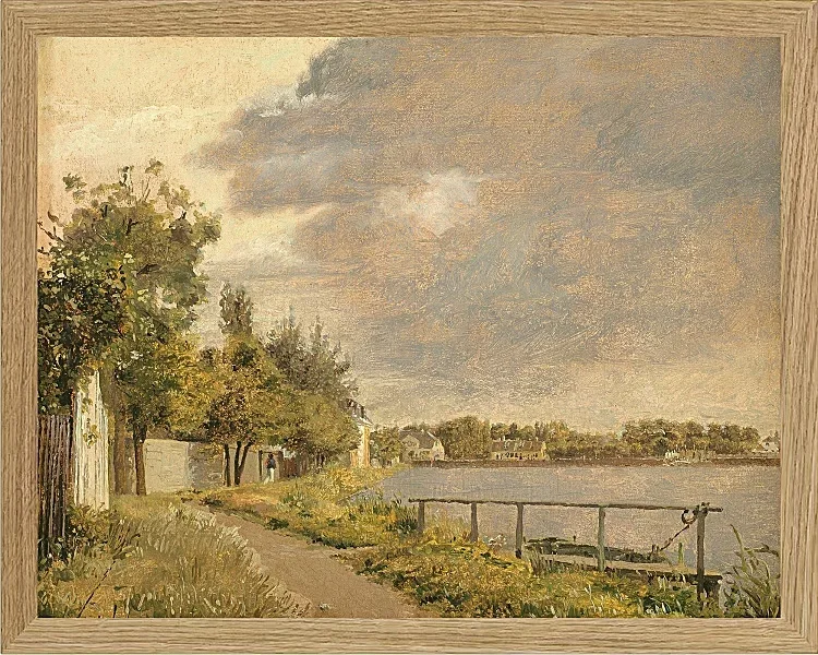 Christen Købke - Ansicht von Dosseringen in der Nähe des Vororts Østerbro draußen 1844 | Giclée Kunstdruck gerahmt