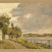 Christen Købke - Ansicht von Dosseringen in der Nähe des Vororts Østerbro draußen 1844 | Giclée Kunstdruck gerahmt