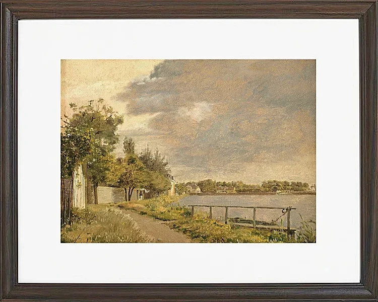 Christen Købke - Ansicht von Dosseringen in der Nähe des Vororts Østerbro draußen 1844 | Giclée Kunstdruck gerahmt
