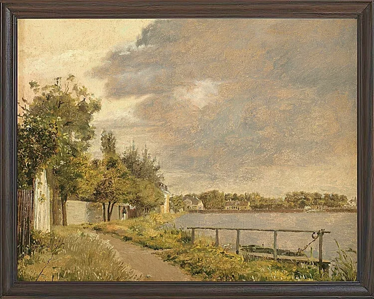 Christen Købke - Ansicht von Dosseringen in der Nähe des Vororts Østerbro draußen 1844 | Giclée Kunstdruck gerahmt