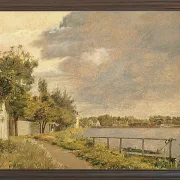Christen Købke - Ansicht von Dosseringen in der Nähe des Vororts Østerbro draußen 1844 | Giclée Kunstdruck gerahmt
