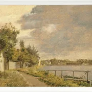 Christen Købke - Ansicht von Dosseringen in der Nähe des Vororts Østerbro draußen 1844 | Giclée Kunstdruck gerahmt