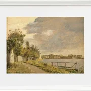 Christen Købke - Ansicht von Dosseringen in der Nähe des Vororts Østerbro draußen 1844 | Giclée Kunstdruck gerahmt
