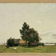Christen Købke – Abschnitt in der Nähe des Kalkofens mit Blick auf Kopenhagen 1836 | Giclée Kunstdruck gerahmt