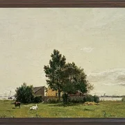 Christen Købke – Abschnitt in der Nähe des Kalkofens mit Blick auf Kopenhagen 1836 | Giclée Kunstdruck gerahmt