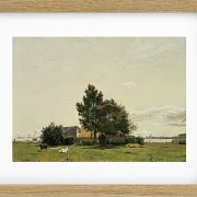 Christen Købke – Abschnitt in der Nähe des Kalkofens mit Blick auf Kopenhagen 1836 | Giclée Kunstdruck gerahmt