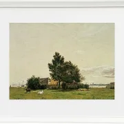 Christen Købke – Abschnitt in der Nähe des Kalkofens mit Blick auf Kopenhagen 1836 | Giclée Kunstdruck gerahmt