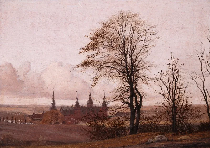 Christen Købke | Efterårslandskab - 1837 | Indrammet kunsttryk | Danmarks Guldalder | formida