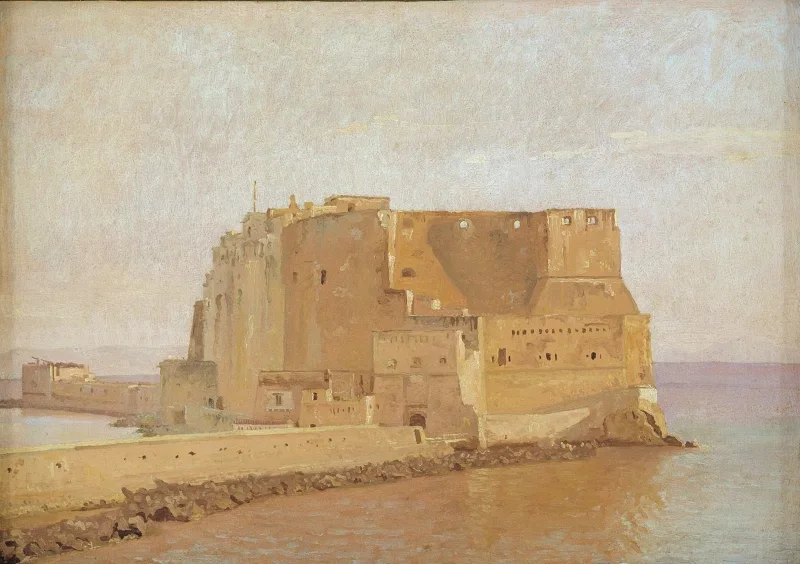 Christen Købke | Castel dell'Ovo i Napoli - 1839 | Indrammet kunsttryk | Danmarks Guldalder | formida