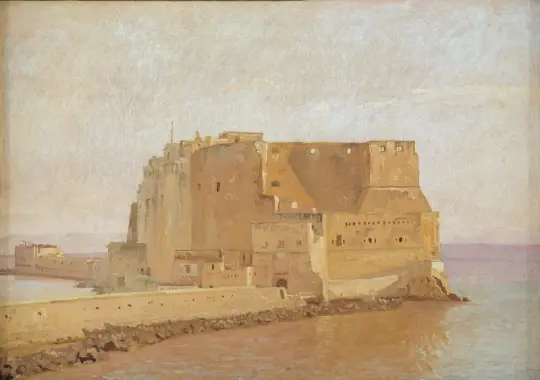 Christen Købke | Castel dell'Ovo i Napoli - 1839 | Indrammet kunsttryk | Danmarks Guldalder | formida