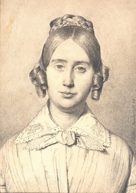 Christen Købke | Kunstnerens kones broder Christen Christensen Købke - 1845 | Indrammet kunsttryk | Danmarks Guldalder | formida