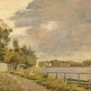 Christen Købke | Ansicht von Dosseringen in der Nähe des Vororts Østerbro draußen – 1844 | Gerahmter Kunstdruck | Goldenes Zeitalter Dänemark | formida