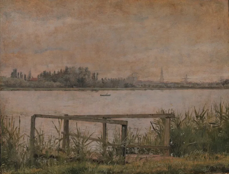 Christen Købke – Blick auf Kopenhagen von Dosseringen aus 1835 | Giclée Kunstdruck gerahmt