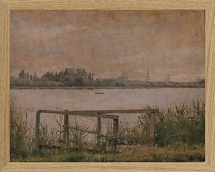 Christen Købke – Blick auf Kopenhagen von Dosseringen aus 1835 | Giclée Kunstdruck gerahmt