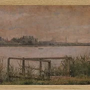 Christen Købke – Blick auf Kopenhagen von Dosseringen aus 1835 | Giclée Kunstdruck gerahmt