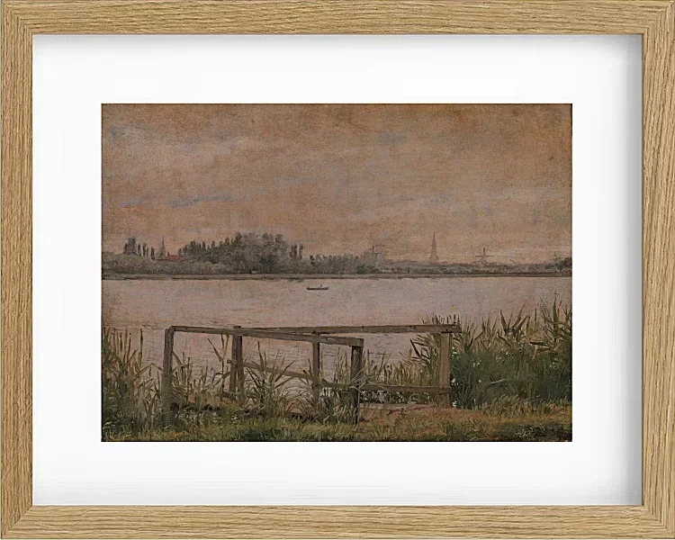 Christen Købke – Blick auf Kopenhagen von Dosseringen aus 1835 | Giclée Kunstdruck gerahmt