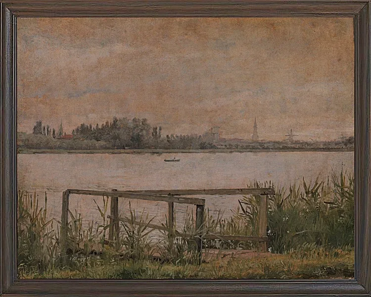 Christen Købke – Blick auf Kopenhagen von Dosseringen aus 1835 | Giclée Kunstdruck gerahmt