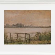 Christen Købke – Blick auf Kopenhagen von Dosseringen aus 1835 | Giclée Kunstdruck gerahmt