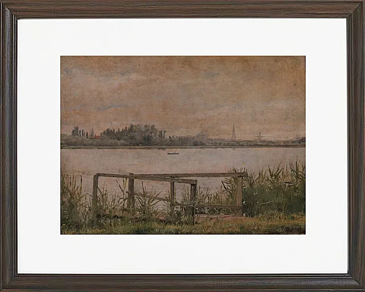 Christen Købke – Blick auf Kopenhagen von Dosseringen aus 1835 | Giclée Kunstdruck gerahmt