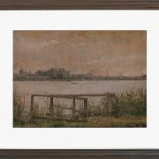Christen Købke – Blick auf Kopenhagen von Dosseringen aus 1835 | Giclée Kunstdruck gerahmt