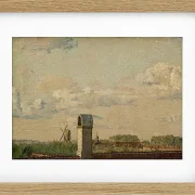 Christen Købke – Blick aus einem Fenster im Toldbodvej auf die Zitadelle in Kopenhagen 1833 | Giclée Kunstdruck gerahmt