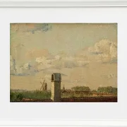 Christen Købke – Blick aus einem Fenster im Toldbodvej auf die Zitadelle in Kopenhagen 1833 | Giclée Kunstdruck gerahmt