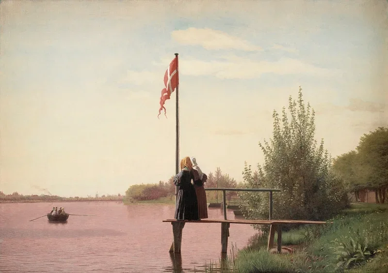 Christen Købke | Blick von Dosseringen Norrebro - 1838 | Gerahmter Kunstdruck | Goldenes Zeitalter Dänemark | formida