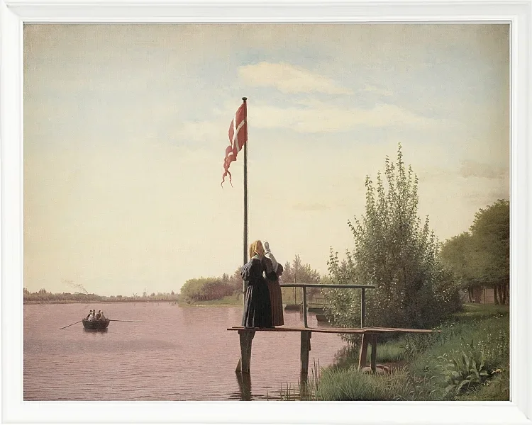 Christen Købke – Blick von Dosseringen Norrebro 1838 | Giclée Kunstdruck gerahmt
