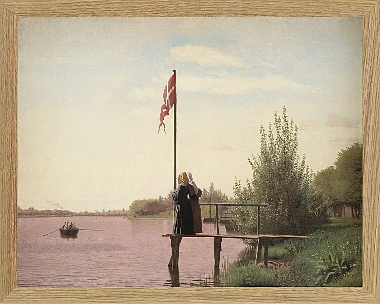 Christen Købke – Blick von Dosseringen Norrebro 1838 | Giclée Kunstdruck gerahmt
