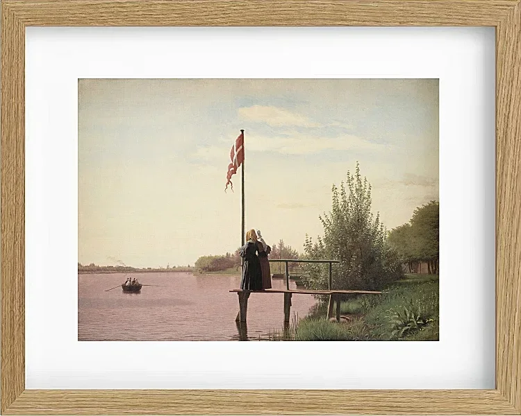 Christen Købke – Blick von Dosseringen Norrebro 1838 | Giclée Kunstdruck gerahmt