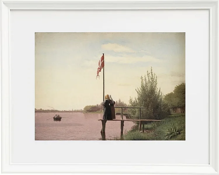 Christen Købke – Blick von Dosseringen Norrebro 1838 | Giclée Kunstdruck gerahmt