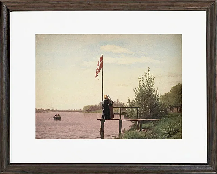 Christen Købke – Blick von Dosseringen Norrebro 1838 | Giclée Kunstdruck gerahmt
