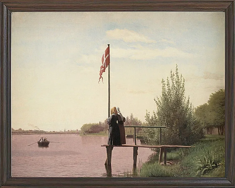 Christen Købke – Blick von Dosseringen Norrebro 1838 | Giclée Kunstdruck gerahmt