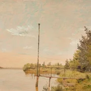 Christen Købke – Blick von Dosseringen in der Nähe des Sortedam Lake Lookin 1838 | Giclée Kunstdruck gerahmt