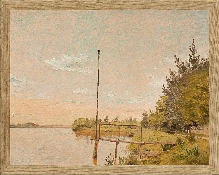Christen Købke – Blick von Dosseringen in der Nähe des Sortedam Lake Lookin 1838 | Giclée Kunstdruck gerahmt