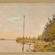 Christen Købke – Blick von Dosseringen in der Nähe des Sortedam Lake Lookin 1838 | Giclée Kunstdruck gerahmt