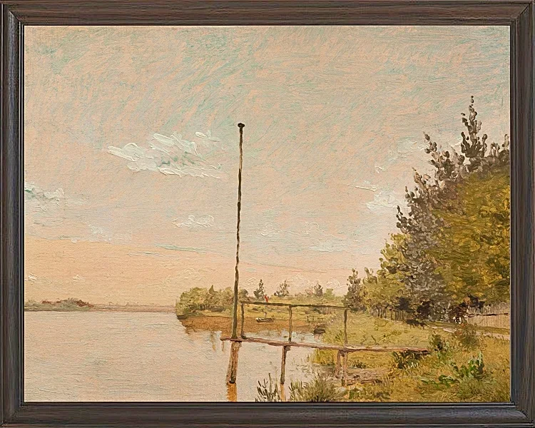 Christen Købke – Blick von Dosseringen in der Nähe des Sortedam Lake Lookin 1838 | Giclée Kunstdruck gerahmt
