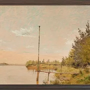 Christen Købke – Blick von Dosseringen in der Nähe des Sortedam Lake Lookin 1838 | Giclée Kunstdruck gerahmt