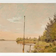 Christen Købke – Blick von Dosseringen in der Nähe des Sortedam Lake Lookin 1838 | Giclée Kunstdruck gerahmt