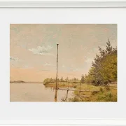 Christen Købke – Blick von Dosseringen in der Nähe des Sortedam Lake Lookin 1838 | Giclée Kunstdruck gerahmt